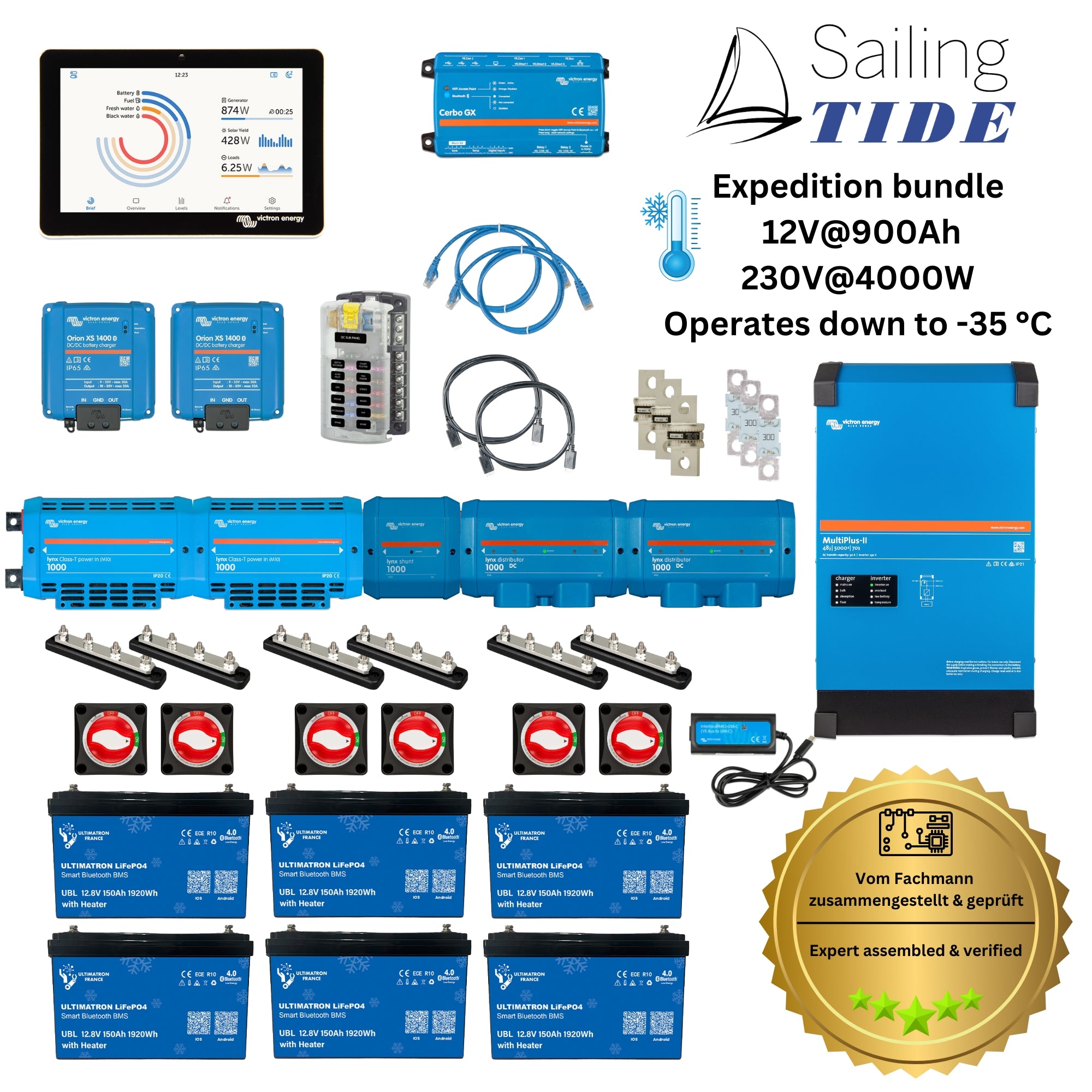 Expedition Bundle • 12V@900Ah / 230V@4000W • Specialist