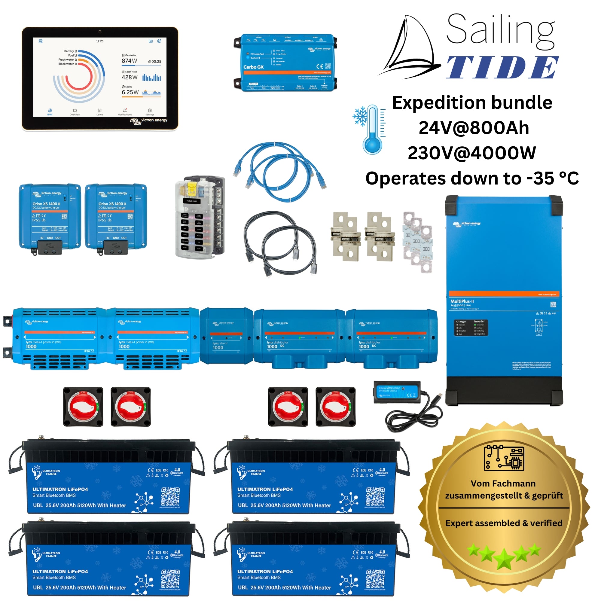 Expedition Bundle • 24V@800Ah / 230V@4000W • Specialist