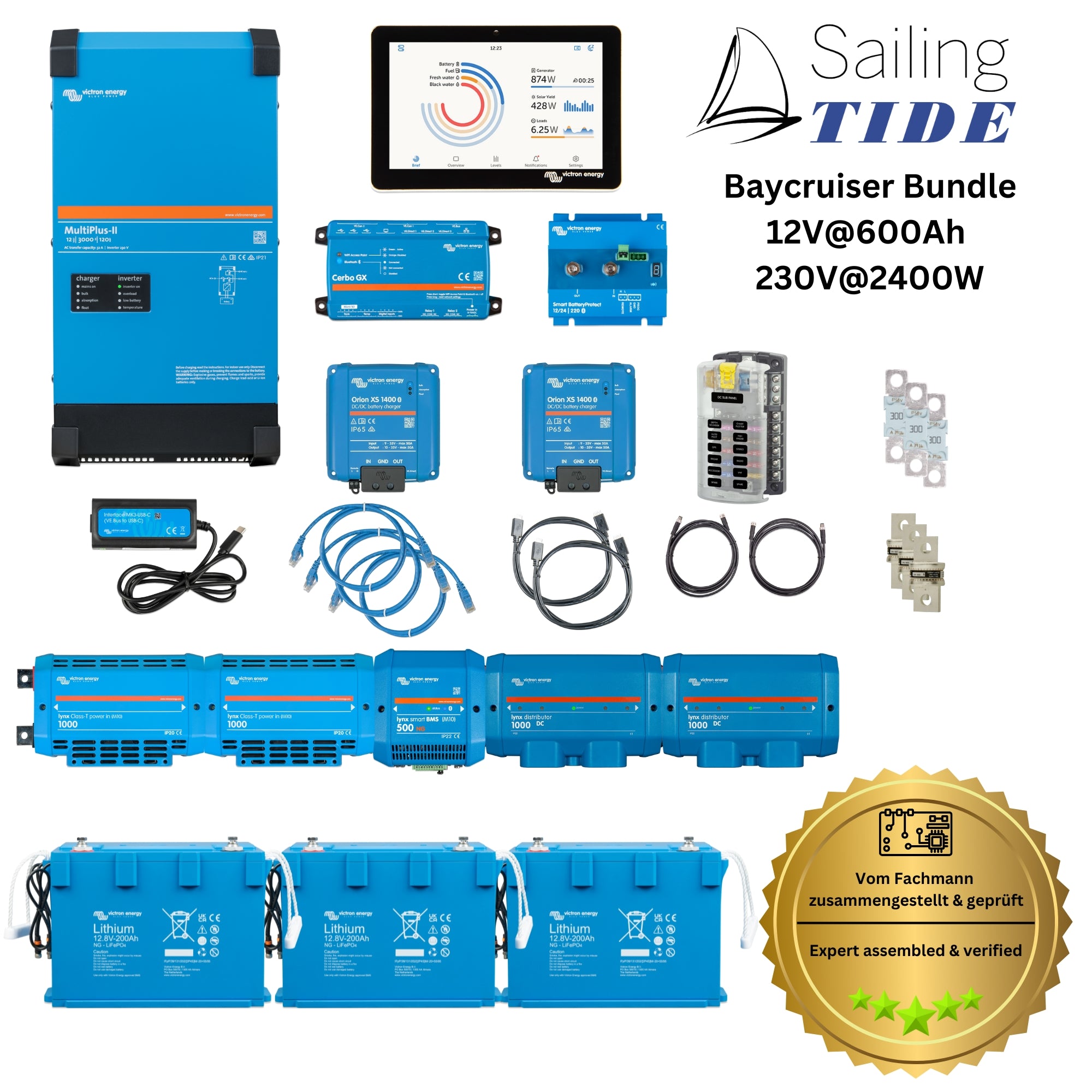 Baycruiser Bundle • 12V@600Ah / 230V@2400W • Standard