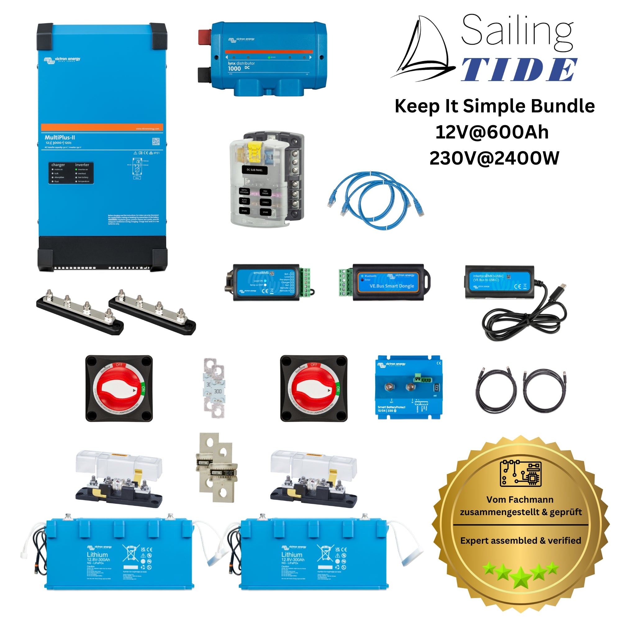 Keep It Simple Bundle • 12V@600Ah / 230V@2400W • Essential