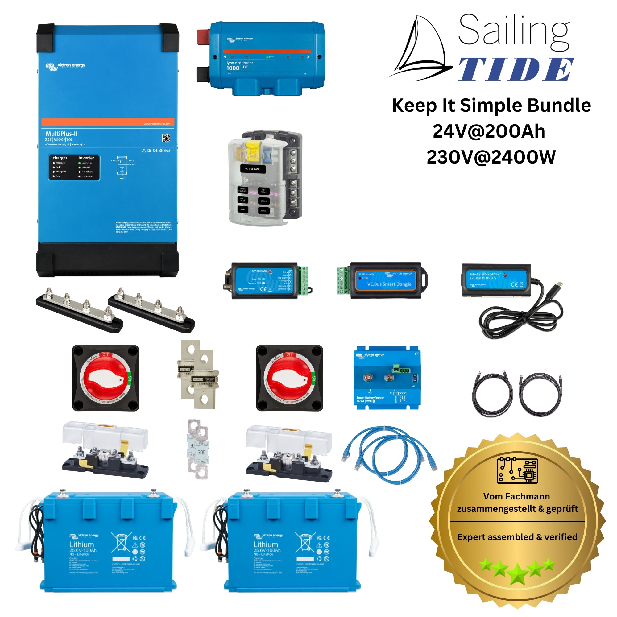 Keep It Simple Bundle • 24V@200Ah / 230V@2400W • Essential