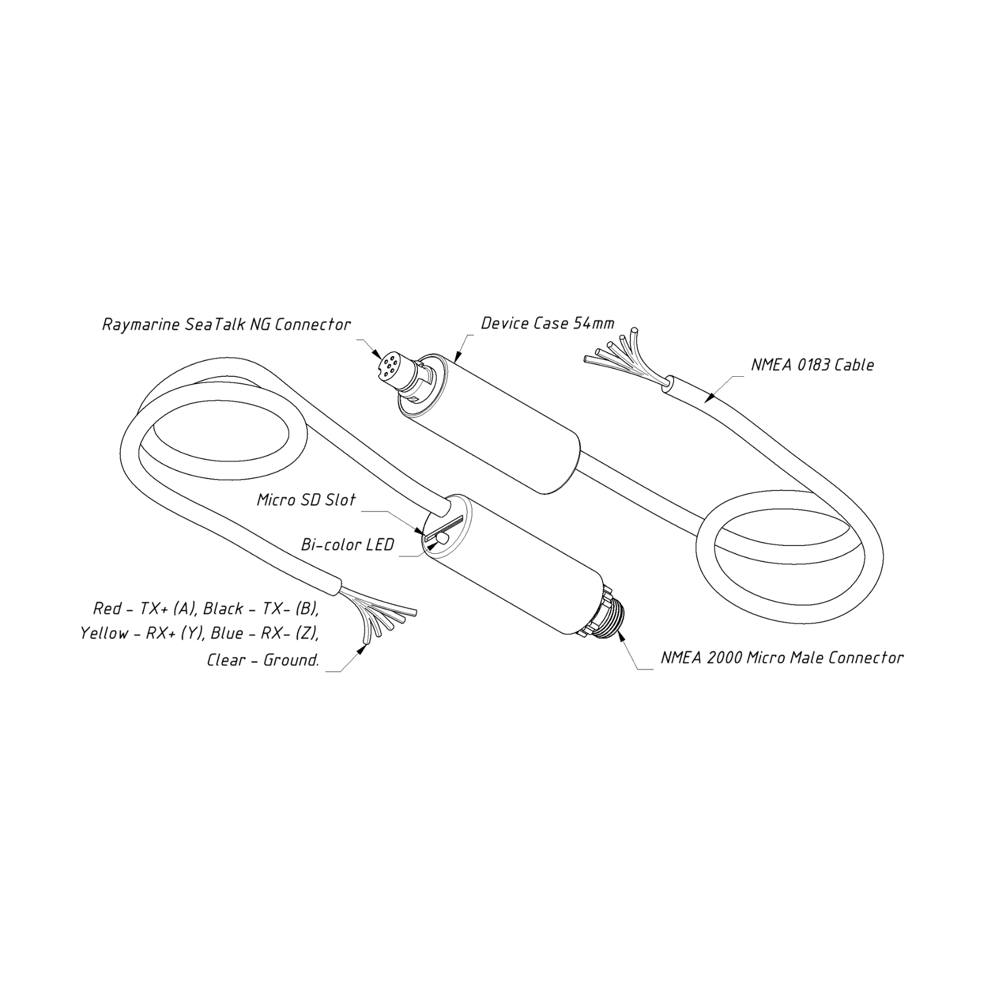 Yacht Devices - bidirektionaler Konverter NMEA0183 zu NMEA2000/SeaTalkNG